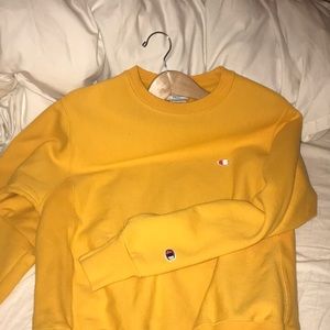 Champion Crewneck Yellow Sweatshirt